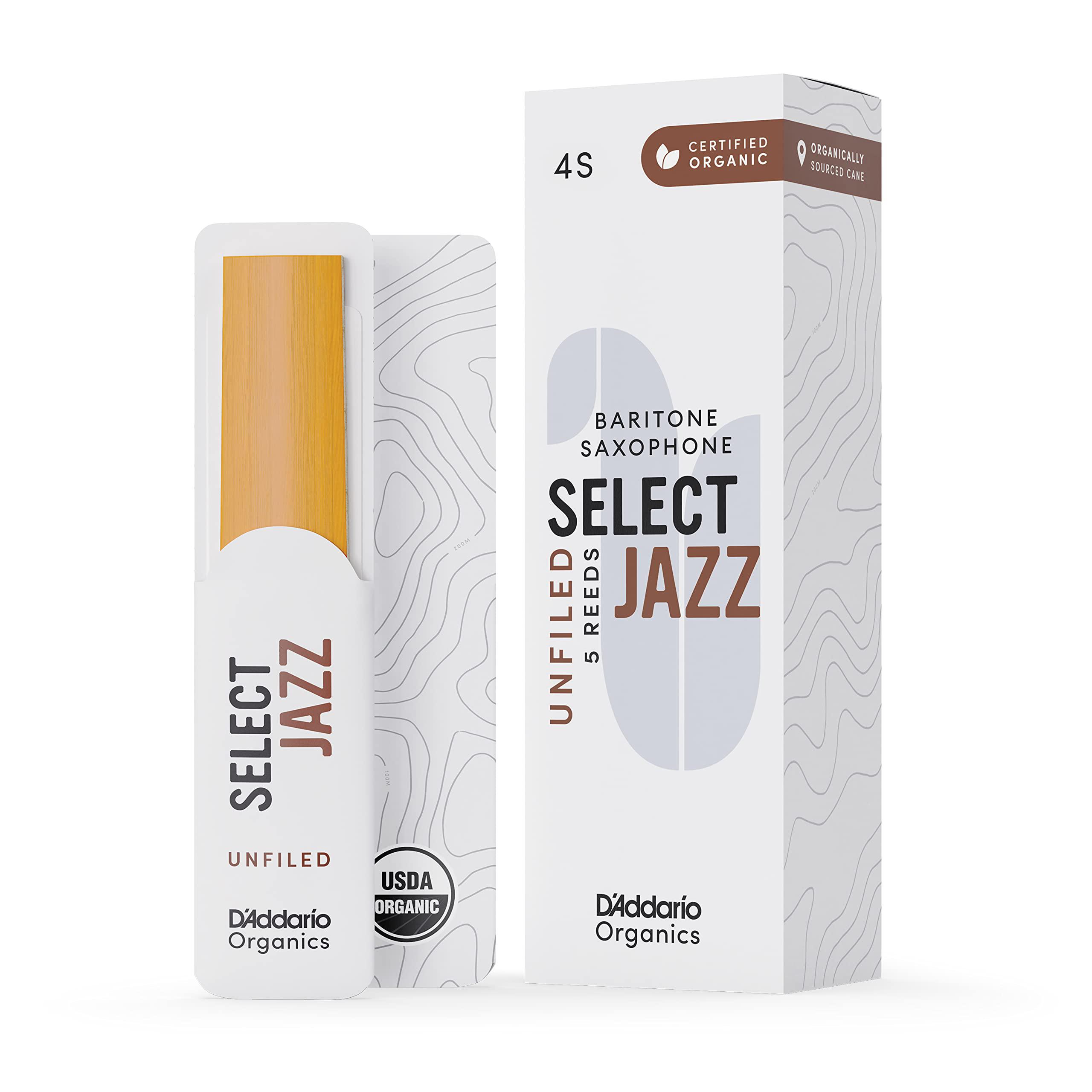 D'Addario - 10 Cañas Rico Select Jazz Unfiled para Sax Soprano, Medida: 4S Mod.RRS10SSX4S(10)_32