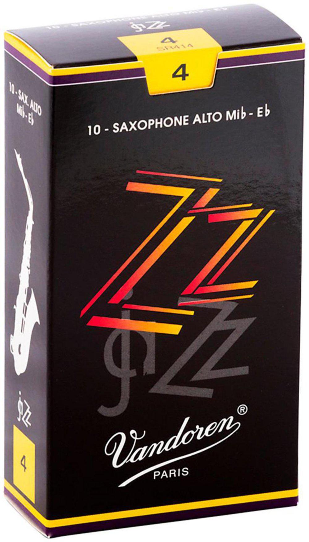 Vandoren - 10 Cañas ZZ para Saxofón Alto, Medida: 4 Mod.SR414_63