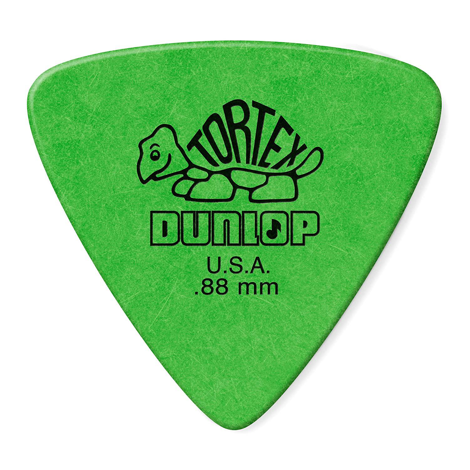 Dunlop - 36 Plumillas Tortex Triángulo, Calibre: .88 Color: Verde Mod.431P.88_21