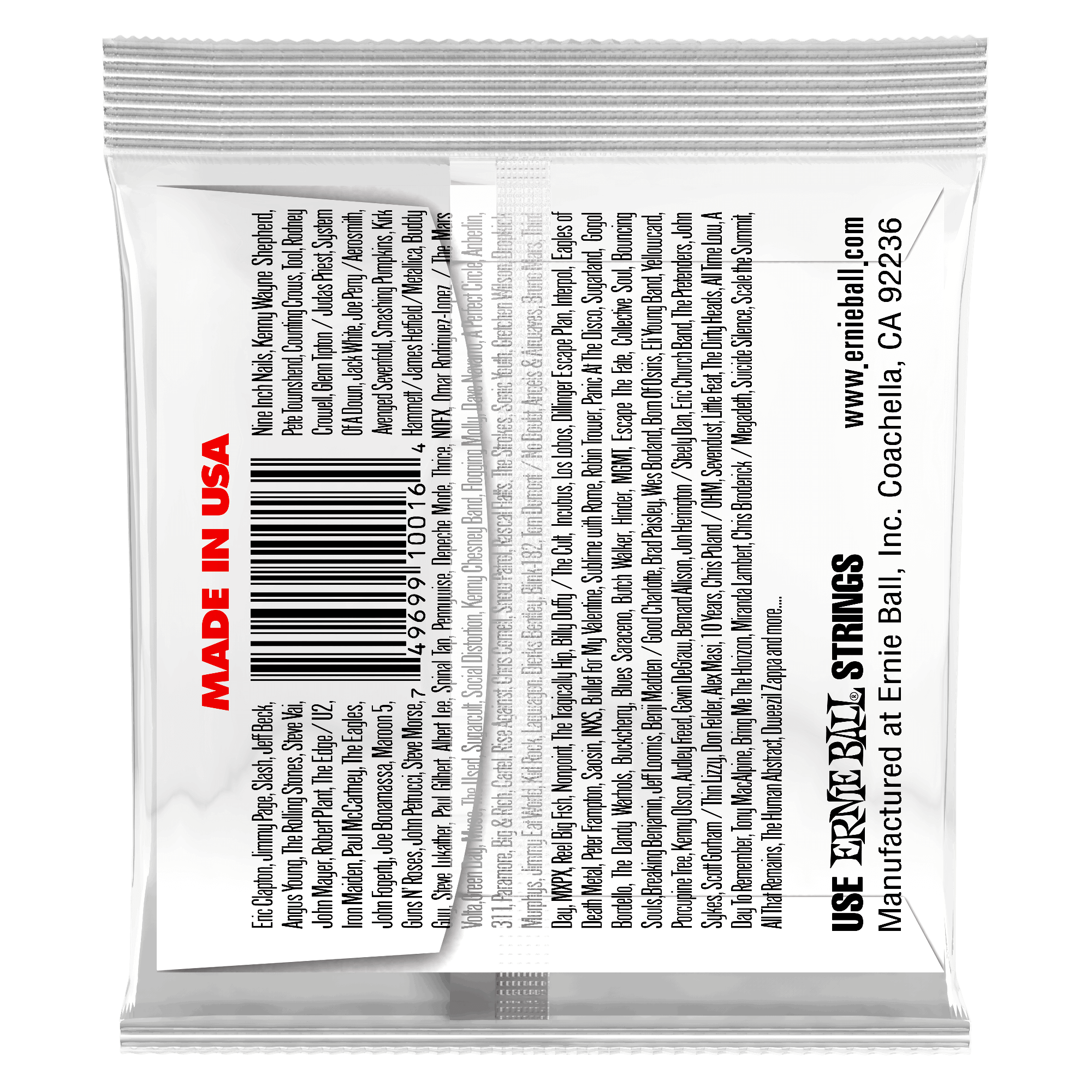 Ernie Ball - Cuerdas Custom para Guitarra Eléctrica, 6 Piezas Acero .016 Mod.1016_40