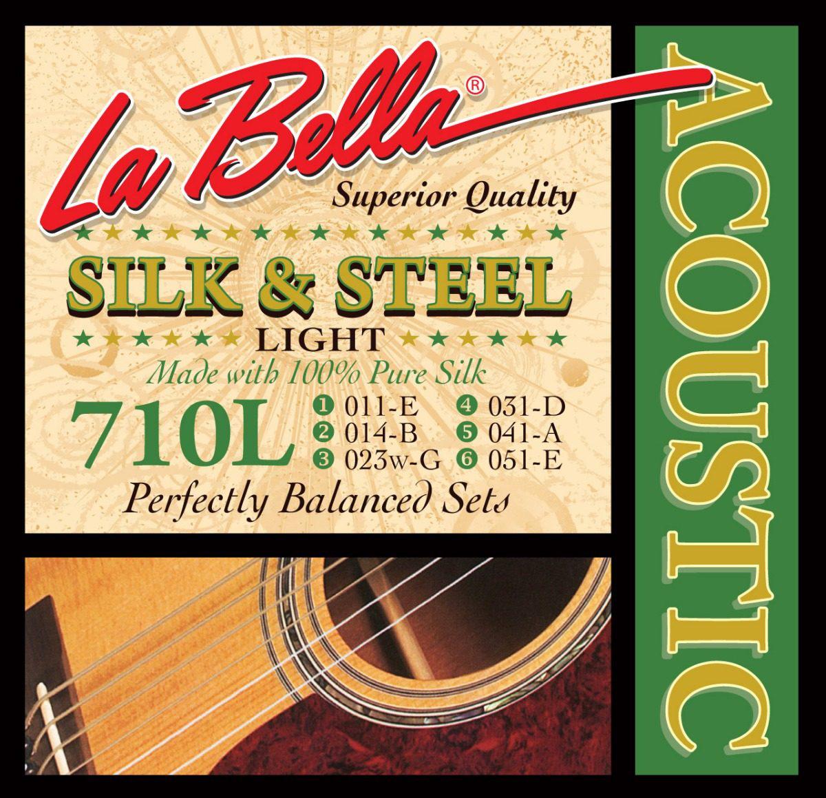 La Bella - Encordado para Guitarra Acústica, Light Mod.710L_30
