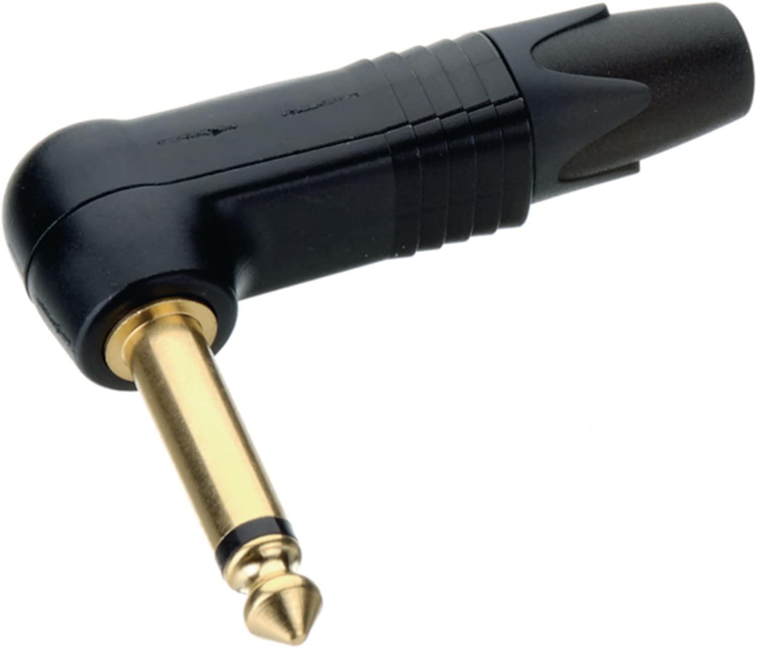 Neutrik - Plug Mono de 1/4 con Angulo de 90°, Contacto en Oro Mod.NP2RX-B_64