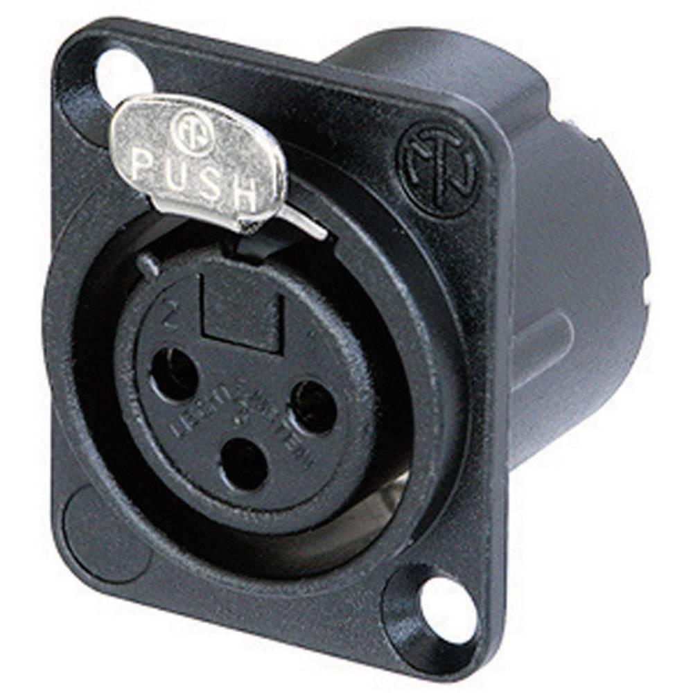 Neutrik - Conector XLR Hembra de 3 Polos Serie P, Contactos Oro Mod.NC3FP-B-1_424