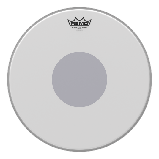 Remo - Parche Controlled Sound Coated, Tamaño: 15" Centro Negro Mod.CS-0115-10_15