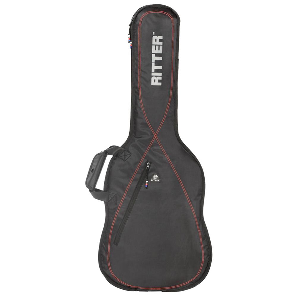 Ritter - Funda para Bajo Eléctrico, Color: Negra con Rojo Mod.RGP2-B/BRD_18