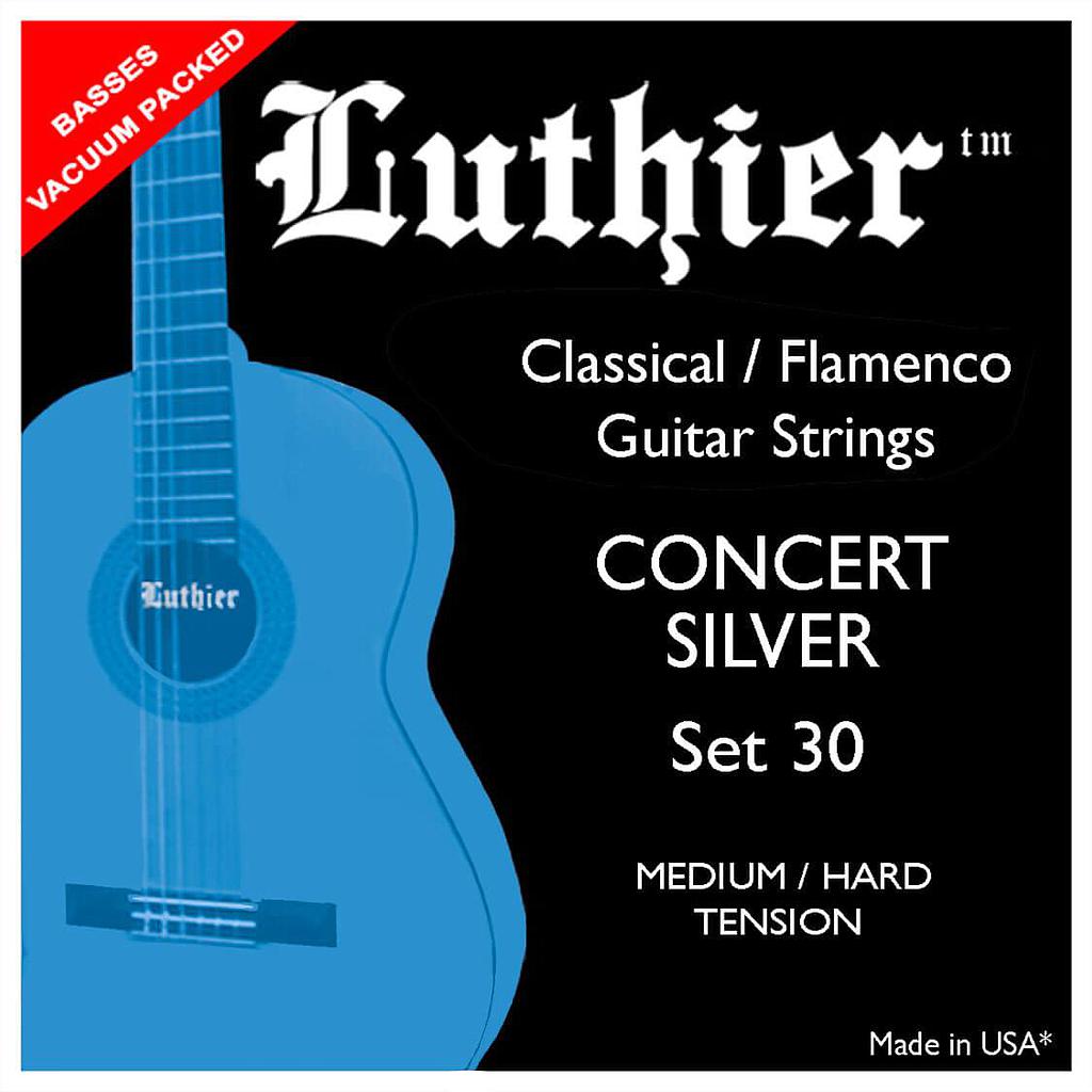 Luthier - Encordado Tension Media Alta, Nylon Entorchado Plateado Mod.LU-30