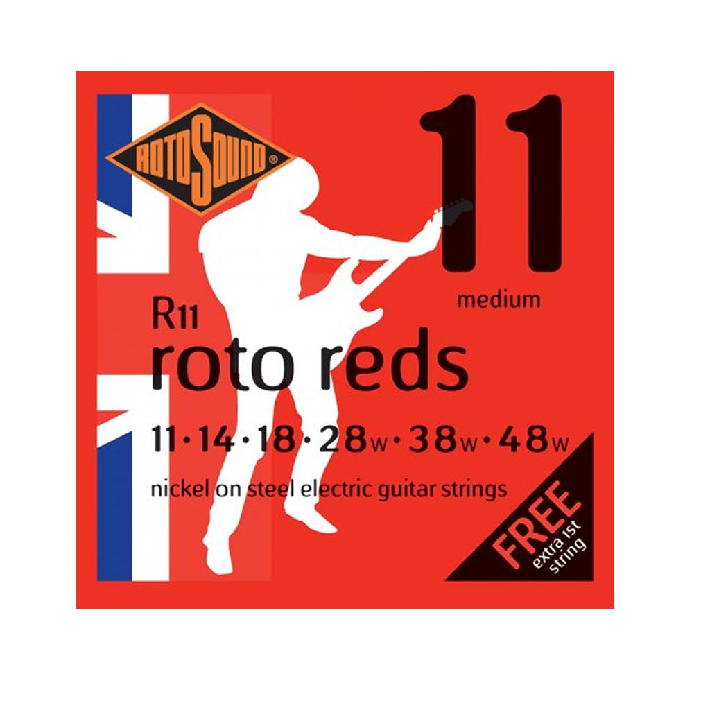 Rotosound - Encordadura Niquel Medium 11-48 Roto Reds para Guitarra Electrica Mod.R11