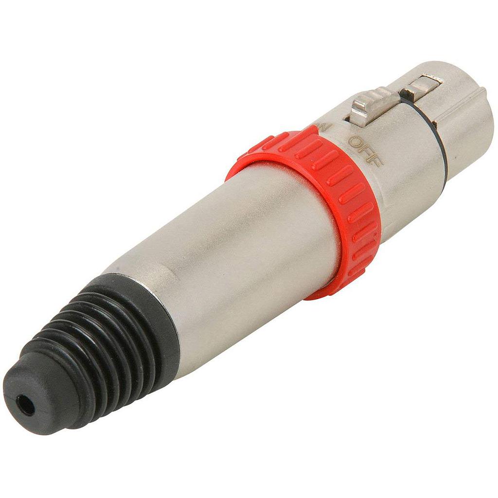 Neutrik - Conector XLR 3 Polos Hembra Serie XS con Switch Mod.NC3FXS