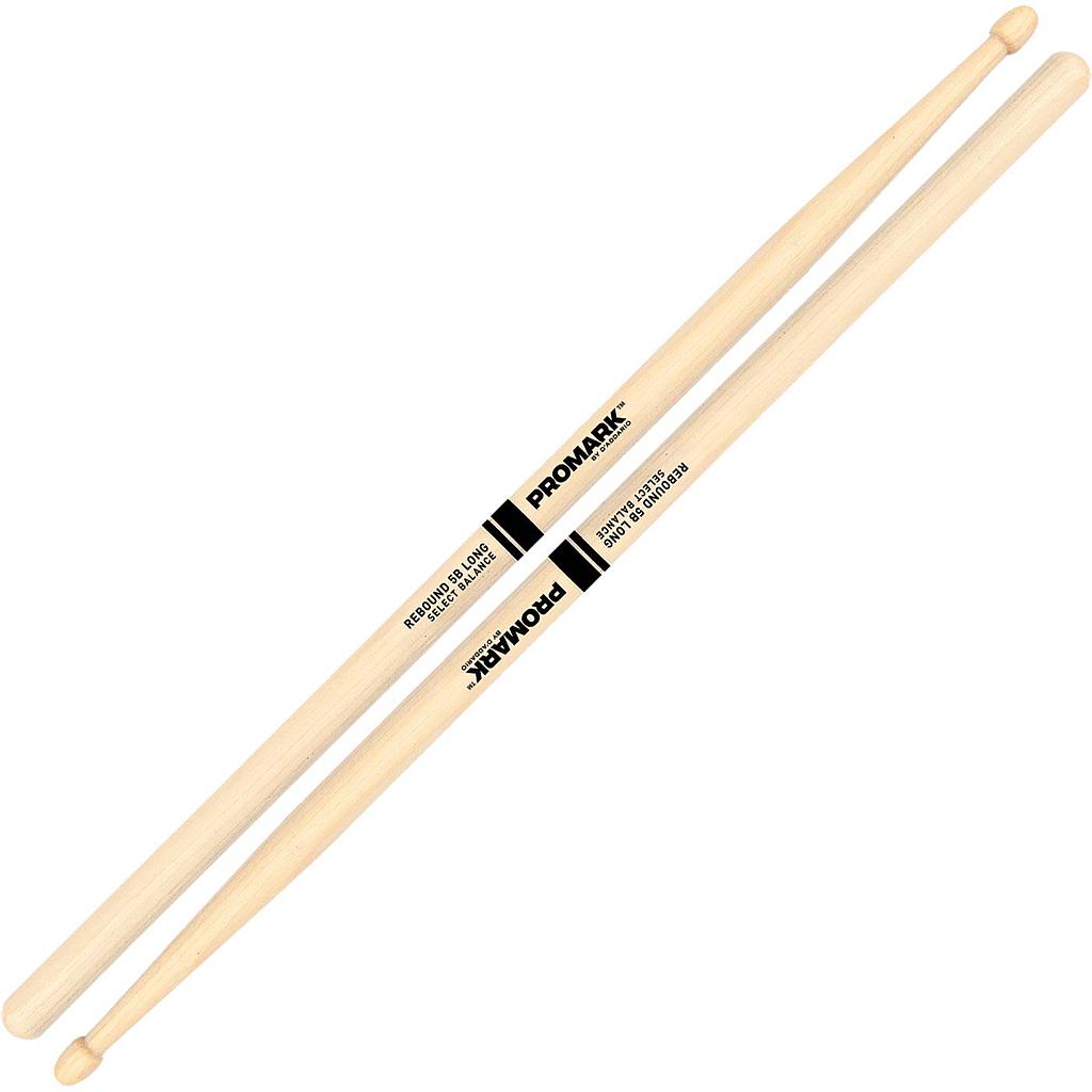 Promark - Baquetas "Select Balance - Rebound" 5B Long Hickory, Punta De Madera Mod.RBH595LAW