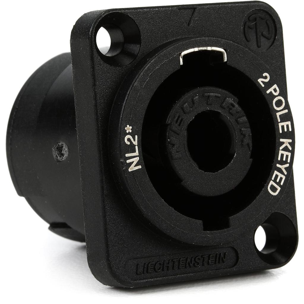 Neutrik - Conector Speakon 2 Polos Macho para Chasis Serie XX Mod.NL2MP-XX