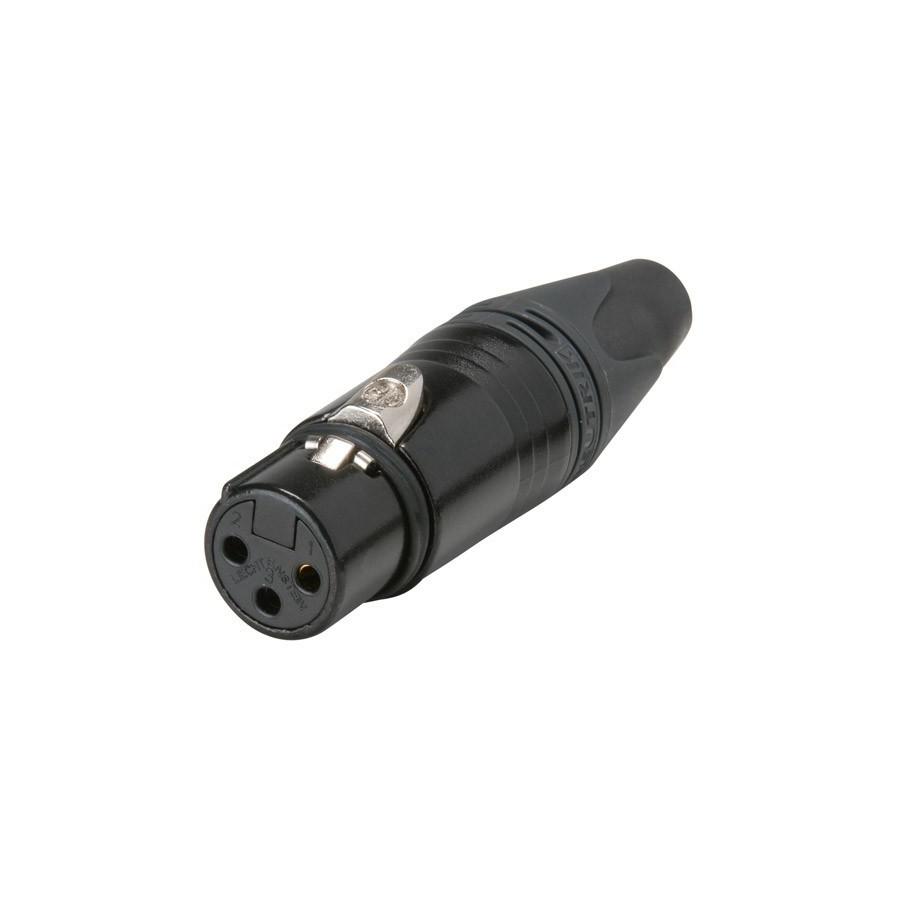 Neutrik - Conector Hembra 3 Polos Serie XX, Contactos en Oro Mod.NC3FXX-B
