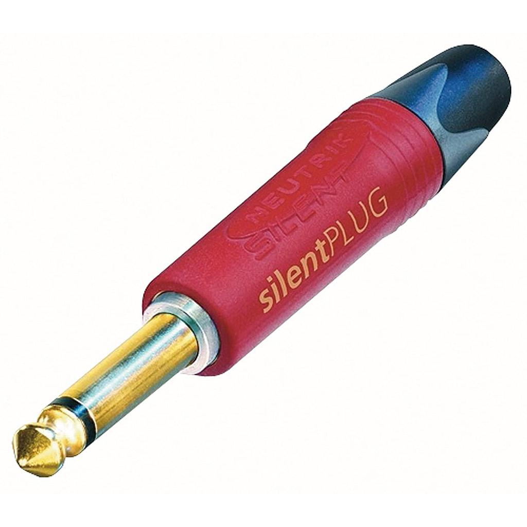 Neutrik - Plug 1/4" Mono con Red Switch para Instrumento Mod.NP2X-AU-SILENT