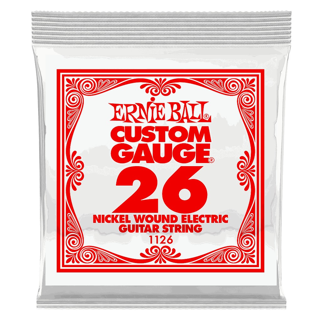 Ernie Ball - Cuerdas Custom para Guitarra Eléctrica, 6 Piezas Nickel .024 Mod.1126