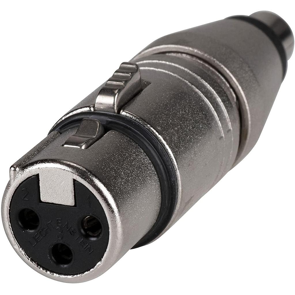 Neutrik - Adaptador XLR Hembra 3 Pines a Jack RCA Hembra Mod.NA2FPMF