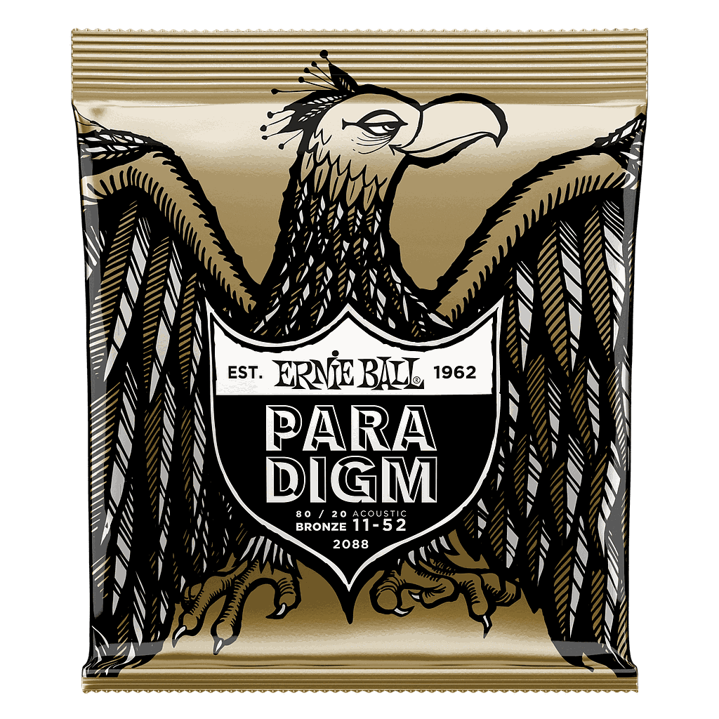 Ernie Ball - Encordado Paradigm Light 80/20 para Guitarra Acústica, Calibre: 11-52 Mod.2088
