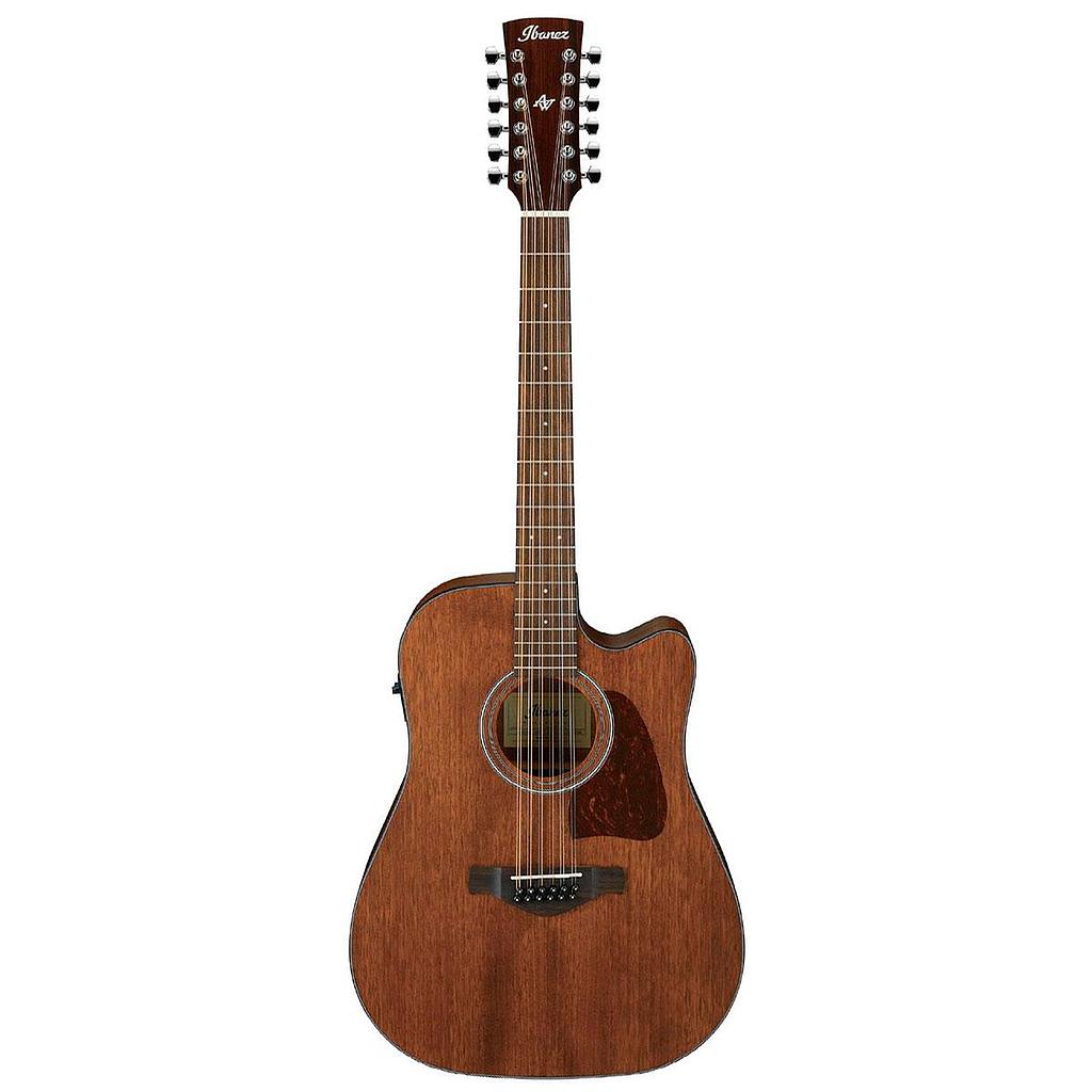 Ibañez - Guitarra Electroacústica Artwood de 12 Cuerdas, Color: Caoba Poro Abierto Mod.AW5412CE-OPN