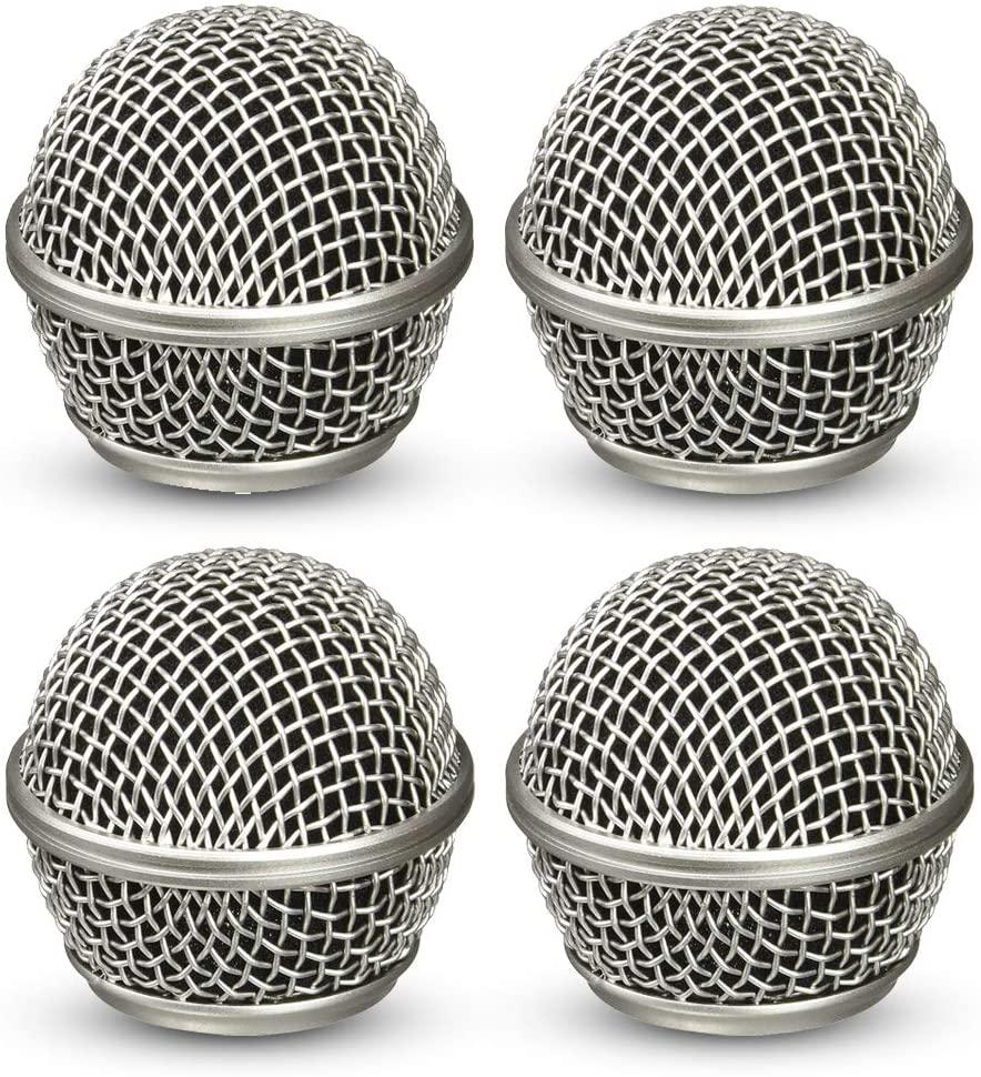Performance Plus - 4 Rejillas de Repuesto para Micrófono SM58 Mod.M58S-4