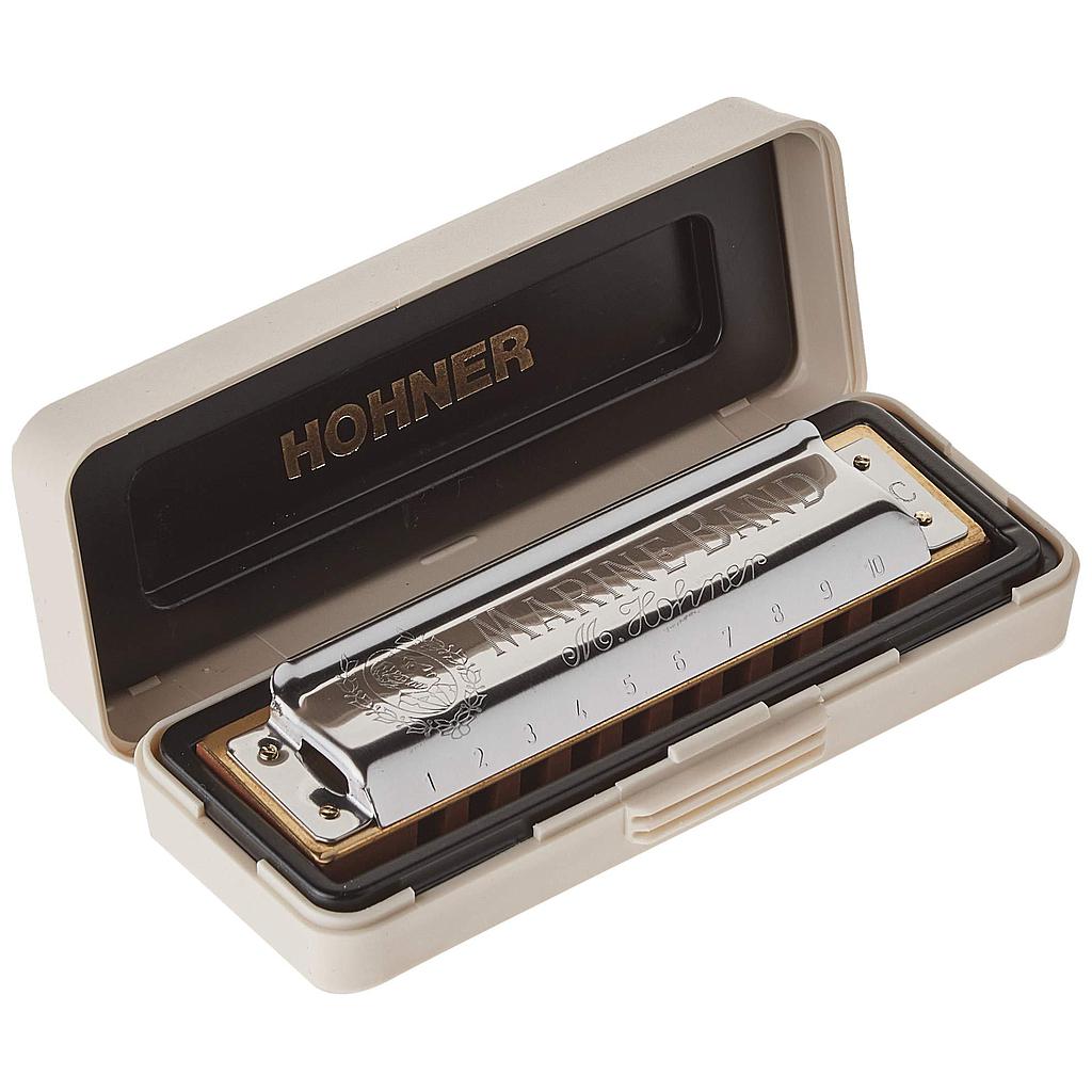 Hohner - Armonica Mi-Mayor ''Marine Band'', 1896 Plateada Diatonica Mod.M1896056X