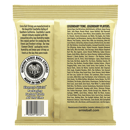 Ernie Ball - Encordado Earthwood - Custom Light Para Guitarra Acustica de 12 Cuerdas, Bronce  0.010-0.048 Mod.2013_32