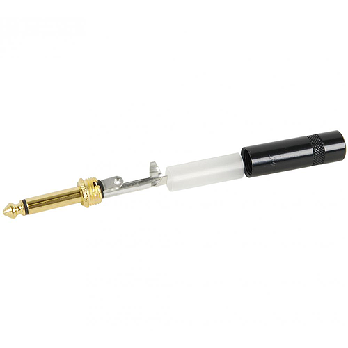 Rean - Plug 1/4" Mono Capuchon Negro y Contactos Dorados Mod.NYS 224BG_2