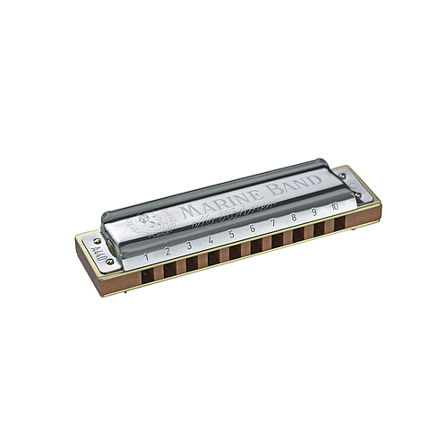 Hohner - Armonica Mi-Mayor ''Marine Band'', 1896 Plateada Diatonica Mod.M1896056X_32