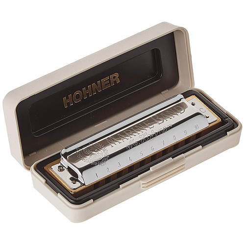 Hohner - Armonica Sol-Mayor ''Marine Band'', 1896 Plateada Diatonica Mod.M1896086X_46