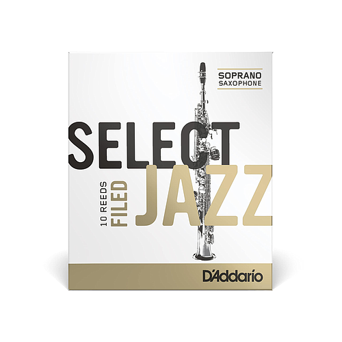 D'Addario - 10 Cañas Rico Select Jazz Unfiled para Sax Soprano, Medida: 3M Mod.RRS10SSX3M(10)_27