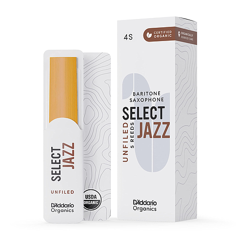 D'Addario - 10 Cañas Rico Select Jazz Unfiled para Sax Soprano, Medida: 4S Mod.RRS10SSX4S(10)_32