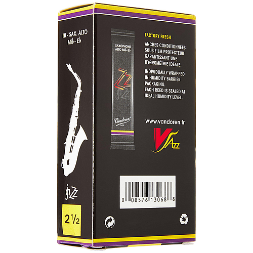 Vandoren - 10 Cañas ZZ para Saxofón Alto, Medida: 4 Mod.SR414_64