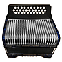Hohner - Acordeon Corona II Diatónico Sol-Do-Fa, Color: Azúl con Mochila Mod.A5624_25