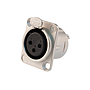 Neutrik - Conector XLR Hembra 3 Polos Serie D Para Chasis Mod.NC3FD-L-1_2