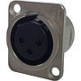 Neutrik - Conector XLR Hembra 3 Polos Serie D Para Chasis Mod.NC3FD-L-1_4