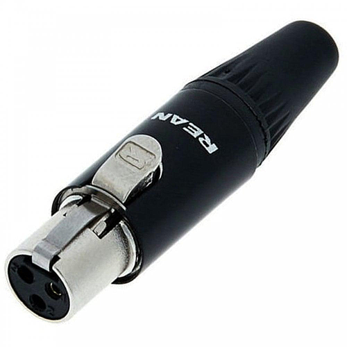 Rean - Conector XLR Tiny Hembra para Cable de 3 Polos,Contactos: Chapa de Oro Mod.RT3FC-B-W-D_10