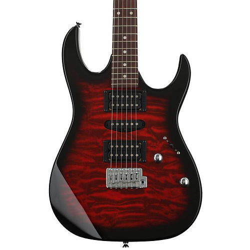 Ibañez - Guitarra Eléctrica RX Zurda, Color Roja Transparente Mod.GRX70QAL-TRB_61