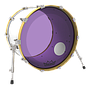 Remo - Parche Colortone Powerstroke P3, Tamaño: 22" con Perf. 5" Color: Morado Mod.P3-1322-CT-PUOH_9