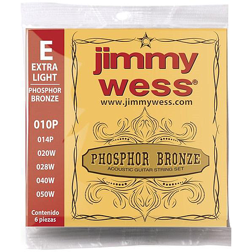 Jimmy Wess - Encordado para Guitarra Acustica, Bronce 10-050 Mod.WB10