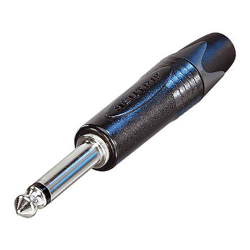 Neutrik - Plug Mono de 1/4" Contacto en Plata Cubierta en Negro Mod.NP2X-BAG